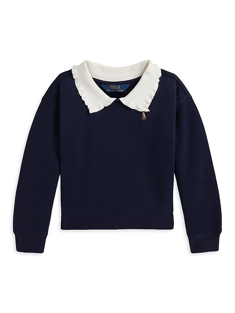 Little Girl's & Magic Fleece Polo Sweatshirt