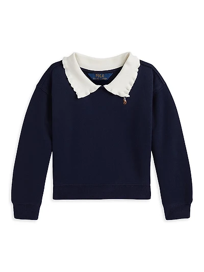 Little Girl's & Magic Fleece Polo Sweatshirt