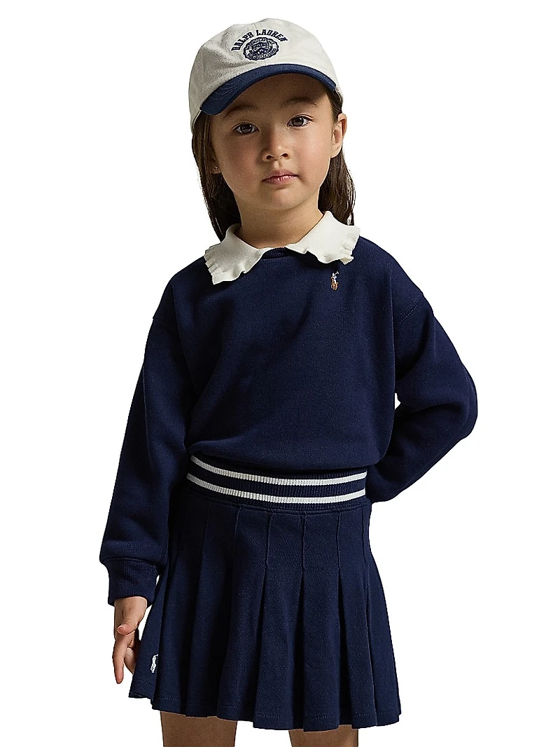 Little Girl's & Magic Fleece Polo Sweatshirt