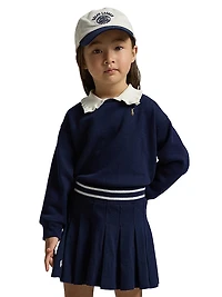 Little Girl's & Magic Fleece Polo Sweatshirt