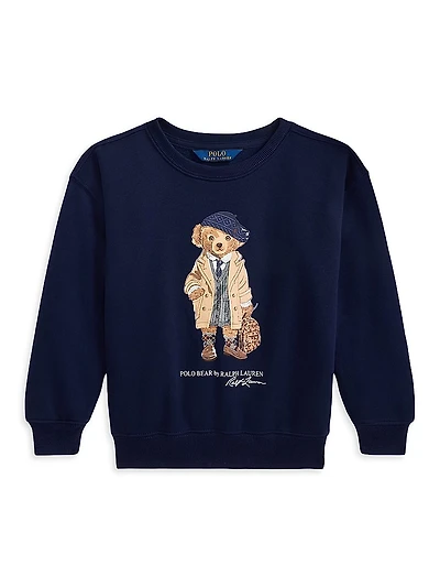 Little Girl's & Magic Fleece Polo Bear Sweatshirt