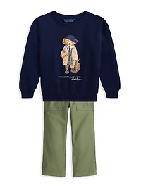Little Girl's & Magic Fleece Polo Bear Sweatshirt
