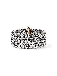 Icon Sterling Silver & 14K Yellow Gold Chain Ring