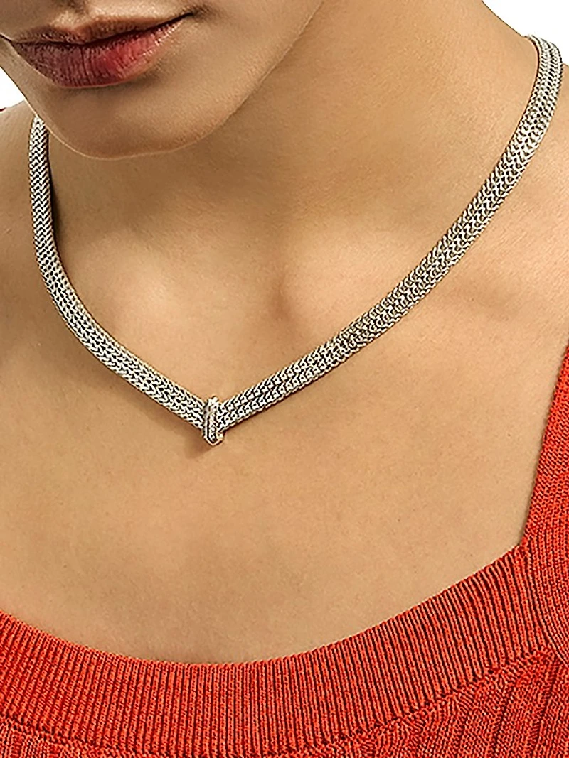 Icon Sterling Silver & 0.21 TCW Diamond Chain Necklace