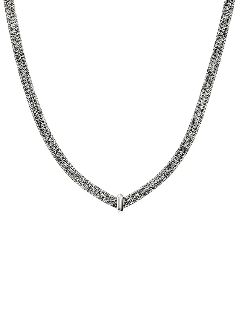 Icon Sterling Silver & 0.21 TCW Diamond Chain Necklace