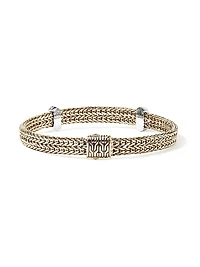 Icon 14K Yellow Gold, Sterling Silver & 0.33 TCW Diamond Chain Bracelet