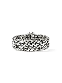 Icon Sterling Silver & 0.16 TCW Diamond Chain Ring