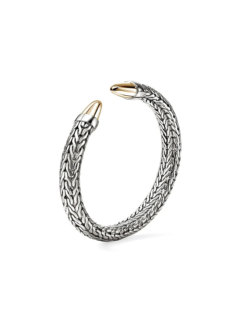 Spear 50 Sterling Silver & 14K Yellow Gold Flexible Cuff