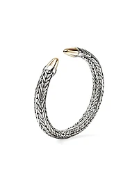 Spear 50 Sterling Silver & 14K Yellow Gold Flexible Cuff