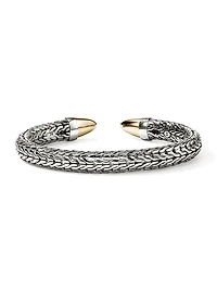 Spear 50 Sterling Silver & 14K Yellow Gold Flexible Cuff
