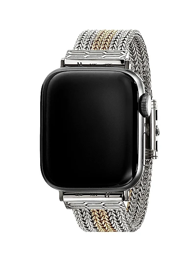 Icon Sterling Silver & 14K Yellow Gold Smartwatch Bracelet/0.71"