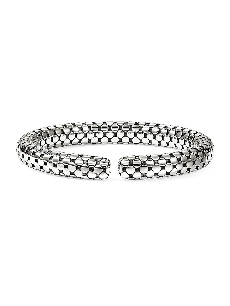 Dot Sterling Silver Flexible Cuff
