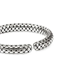 Dot Sterling Silver Flexible Cuff