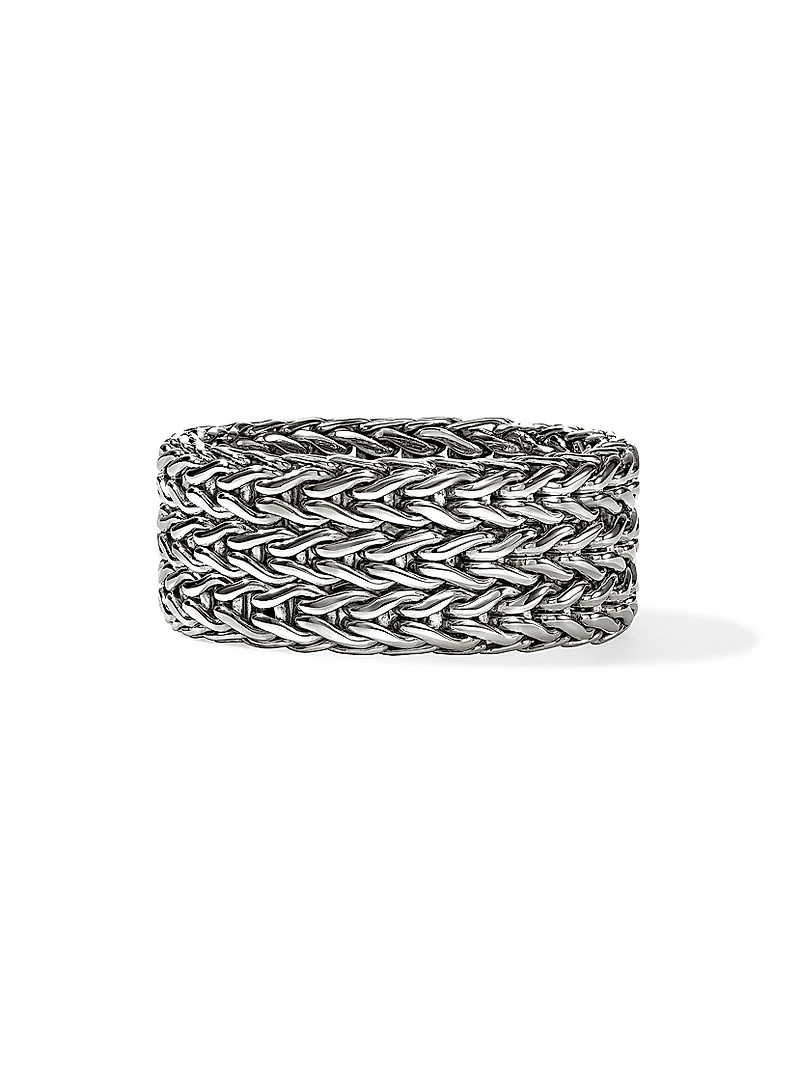Icon Sterling Silver Chain Ring