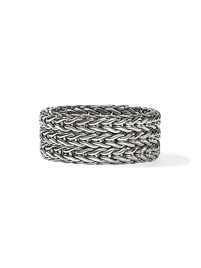 Icon Sterling Silver Chain Ring