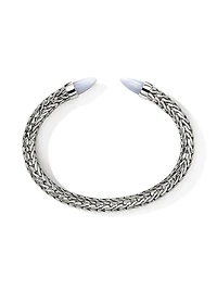 Spear 50 Sterling Silver & Gemstone Flexible Cuff