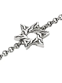 JH Essentials Sterling Silver Star Of David Charm Bracelet