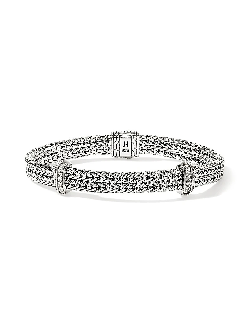Icon Sterling Silver & 0.33 TCW Diamond Chain Bracelet