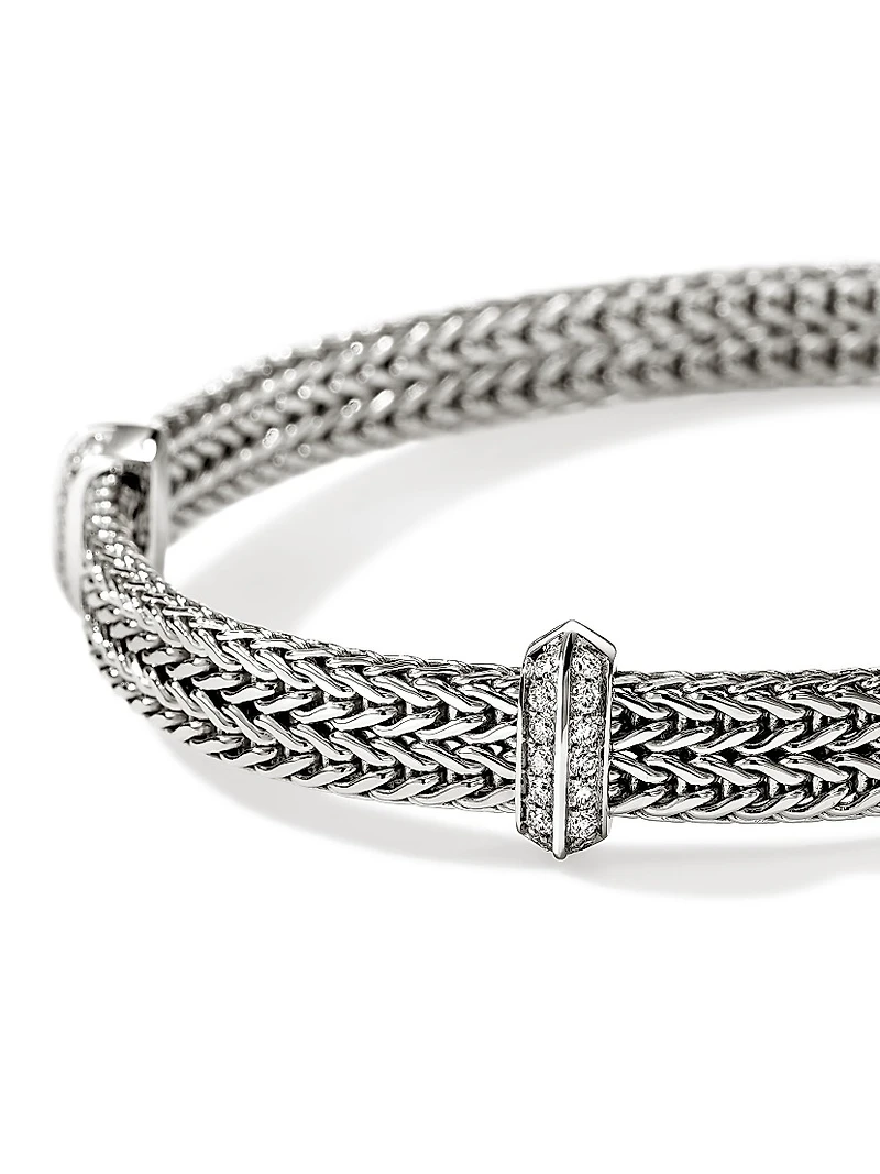 Icon Sterling Silver & 0.33 TCW Diamond Chain Bracelet