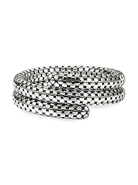 Dot Sterling Silver Flexible Coil Bracelet