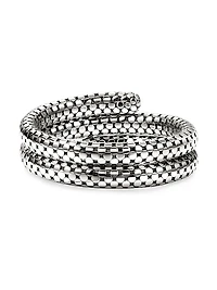 Dot Sterling Silver Flexible Coil Bracelet