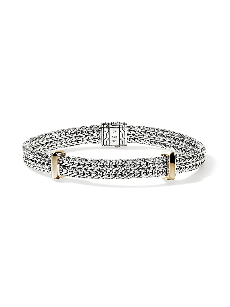 Icon Sterling Silver & 14K Yellow Gold Chain Bracelet