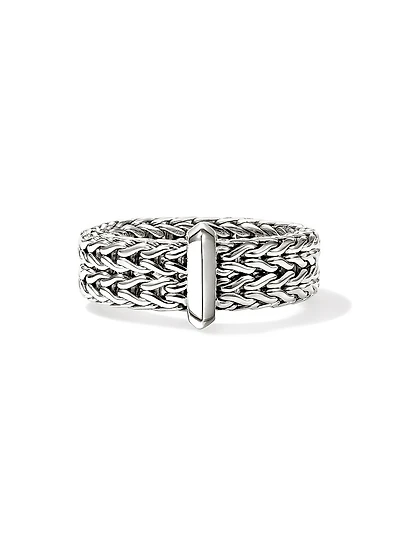 Icon Sterling Silver Chain Ring