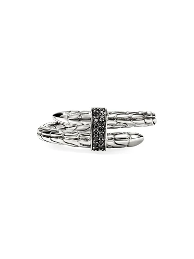 Spear Sterling Silver & Sapphire Bypass Ring