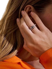 Spear Sterling Silver & Sapphire Bypass Ring