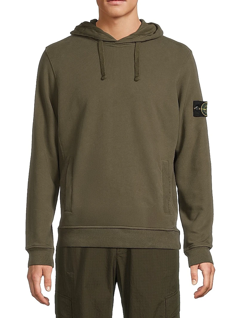 Logo Patch Cotton Hoodie