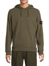 Logo Patch Cotton Hoodie