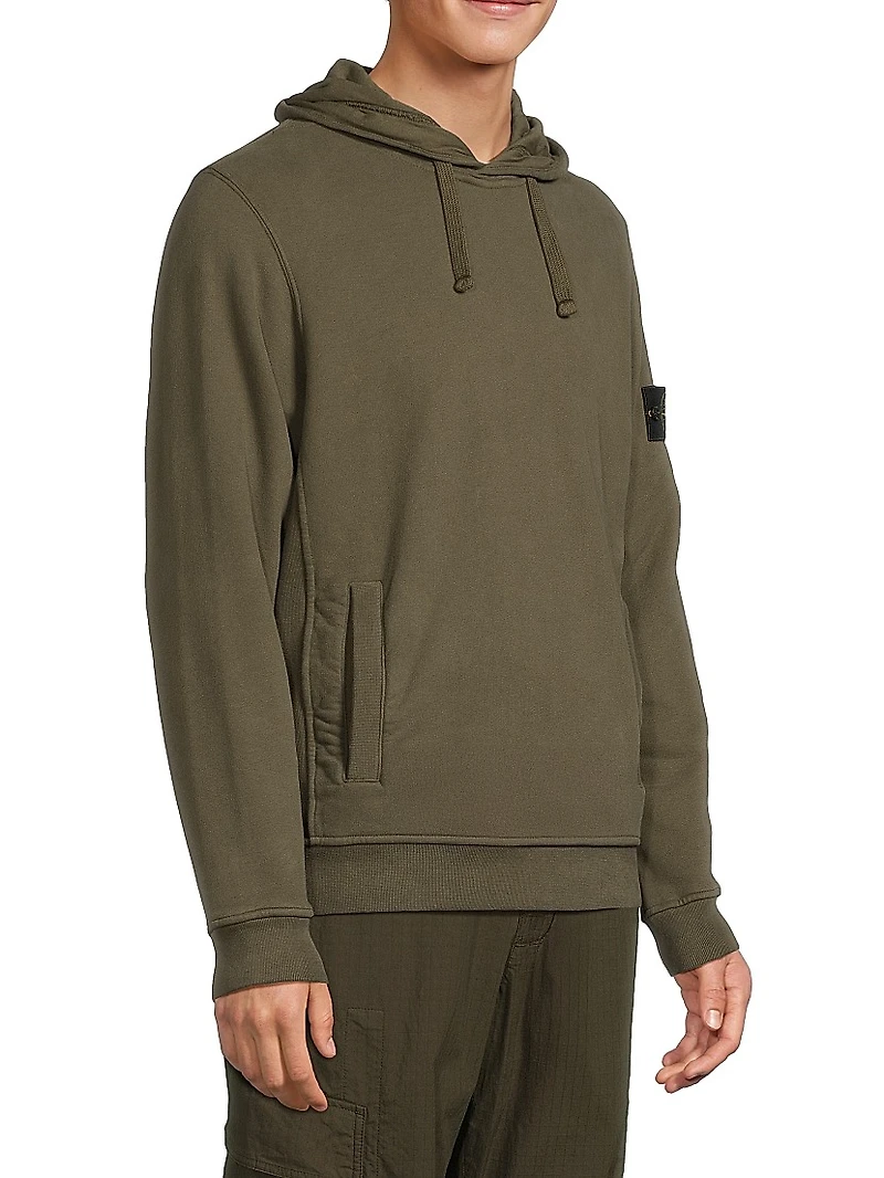 Logo Patch Cotton Hoodie