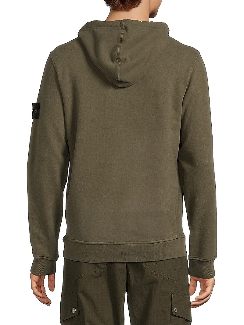 Logo Patch Cotton Hoodie