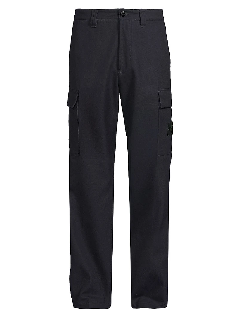 Stretch-Cotton Cargo Trousers