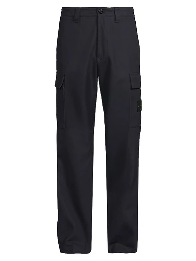 Stretch-Cotton Cargo Trousers