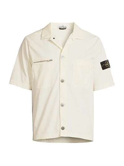 Stretch-Cotton Pocket Shirt