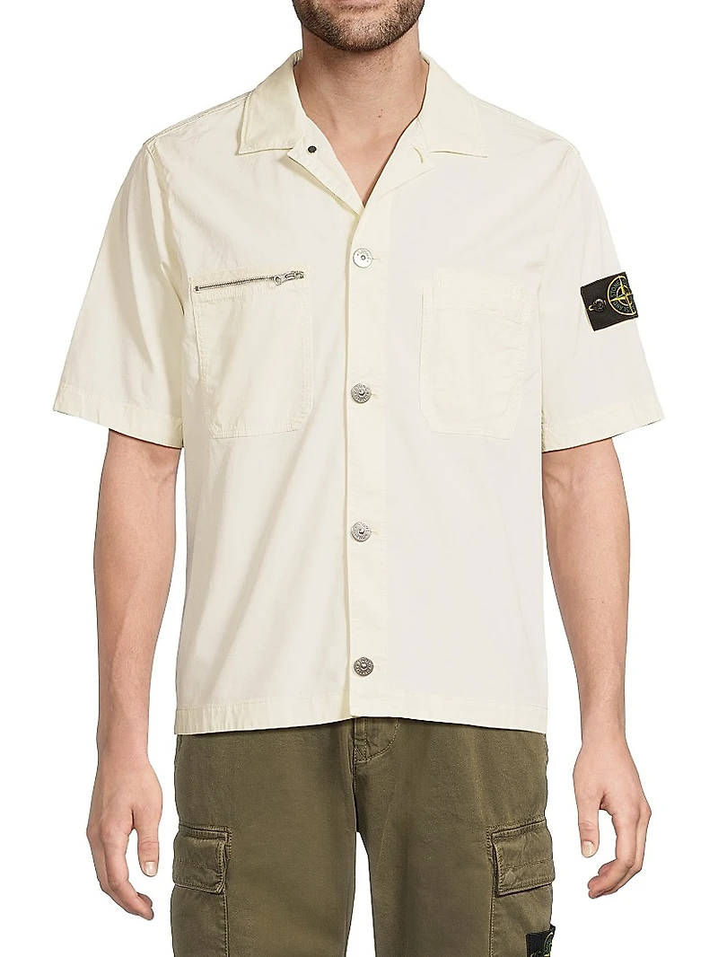 Stretch-Cotton Pocket Shirt