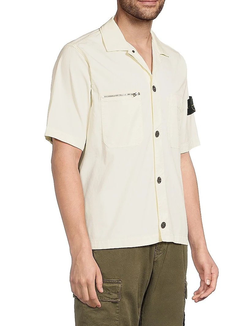 Stretch-Cotton Pocket Shirt