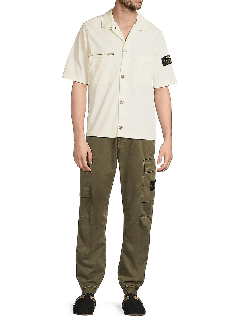 Stretch-Cotton Pocket Shirt