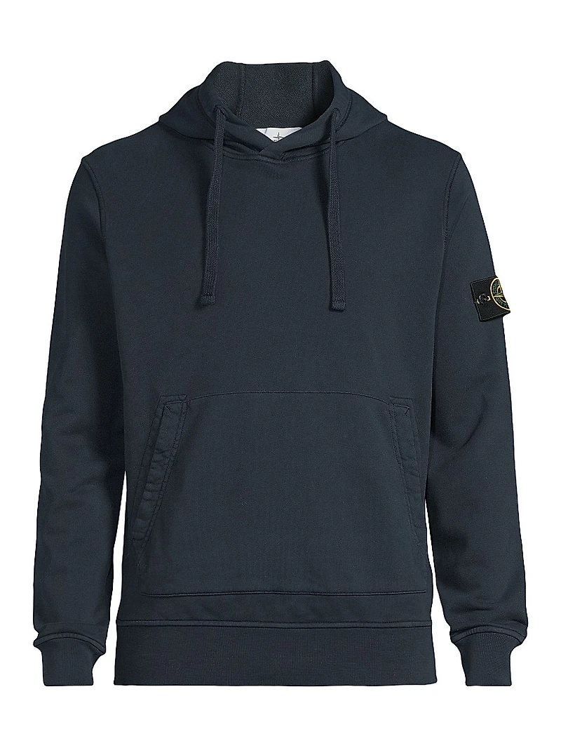 Cotton Logo-Patch Hoodie