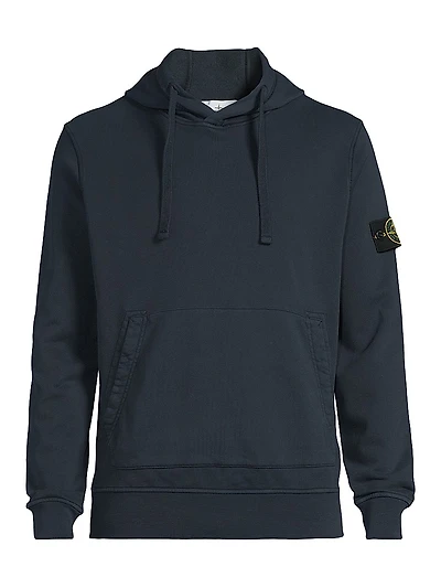 Cotton Logo-Patch Hoodie
