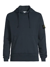 Cotton Logo-Patch Hoodie
