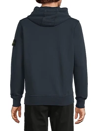 Cotton Logo-Patch Hoodie