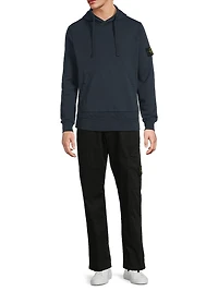 Cotton Logo-Patch Hoodie