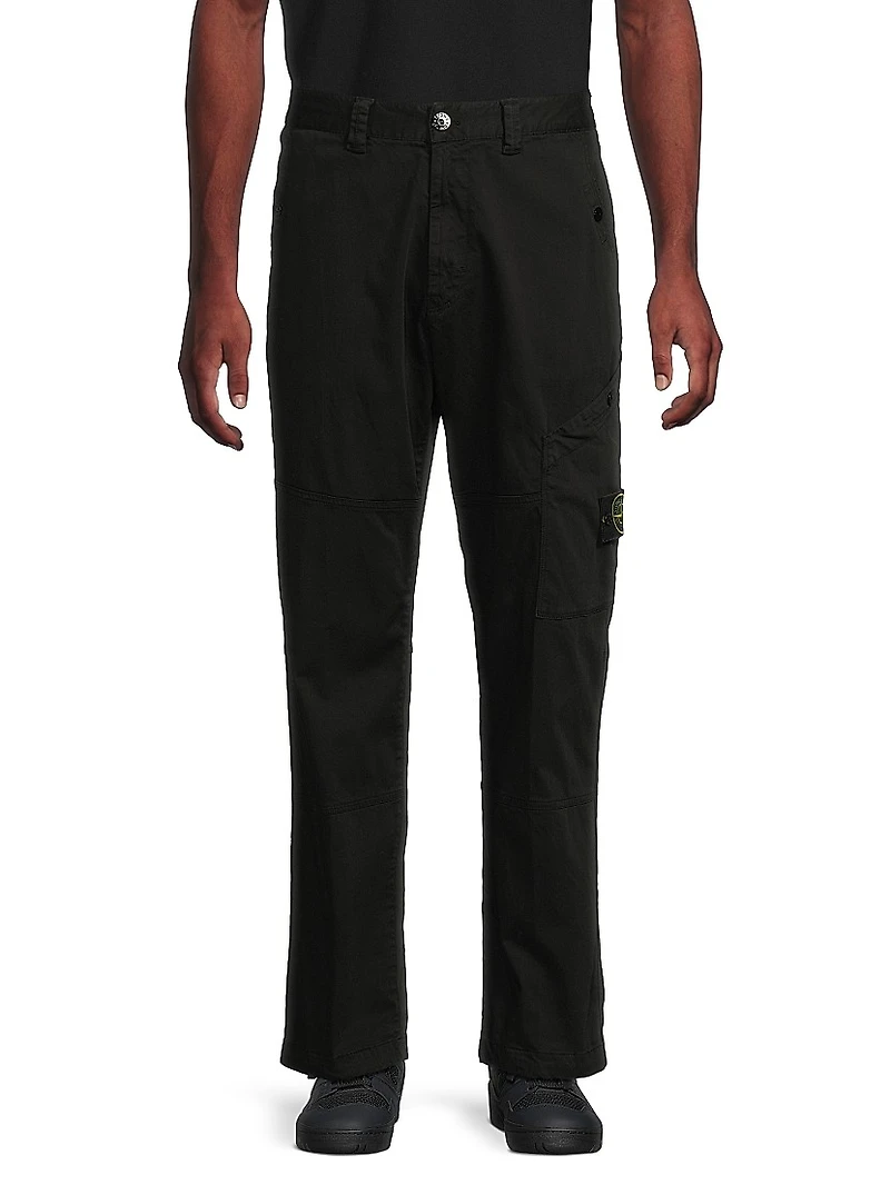 Stretch-Cotton Cargo Pants