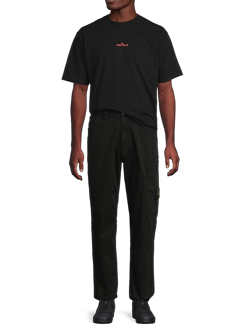 Stretch-Cotton Cargo Pants