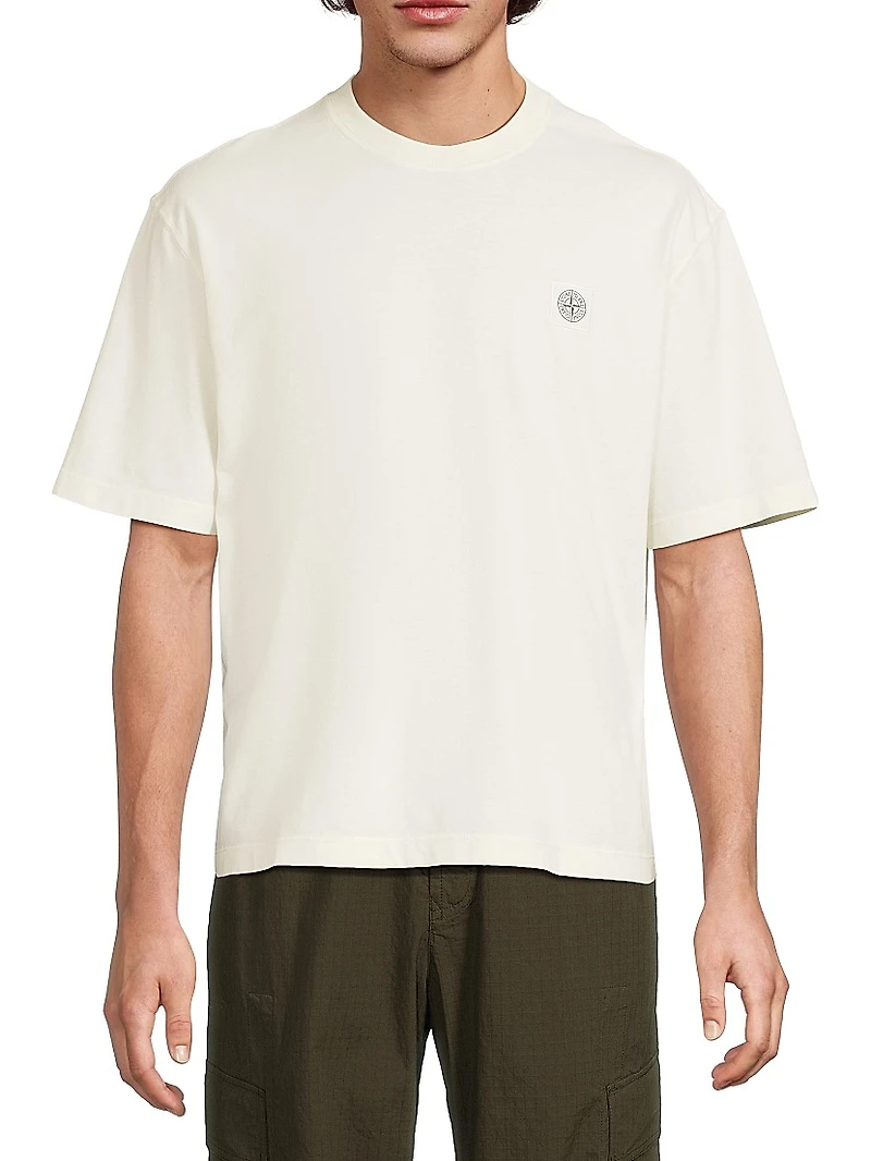 Logo Cotton Crewneck T-Shirt