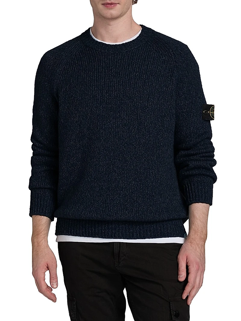 Wool-Nylon Crewneck Sweater