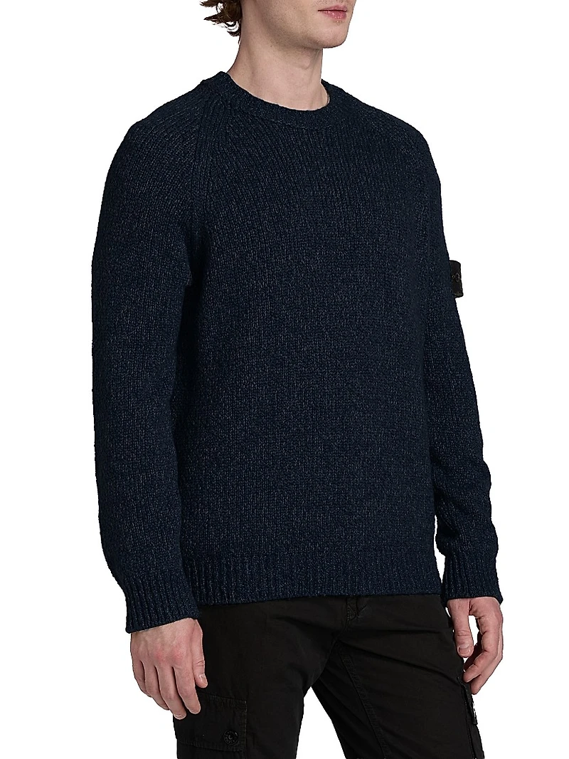 Wool-Nylon Crewneck Sweater