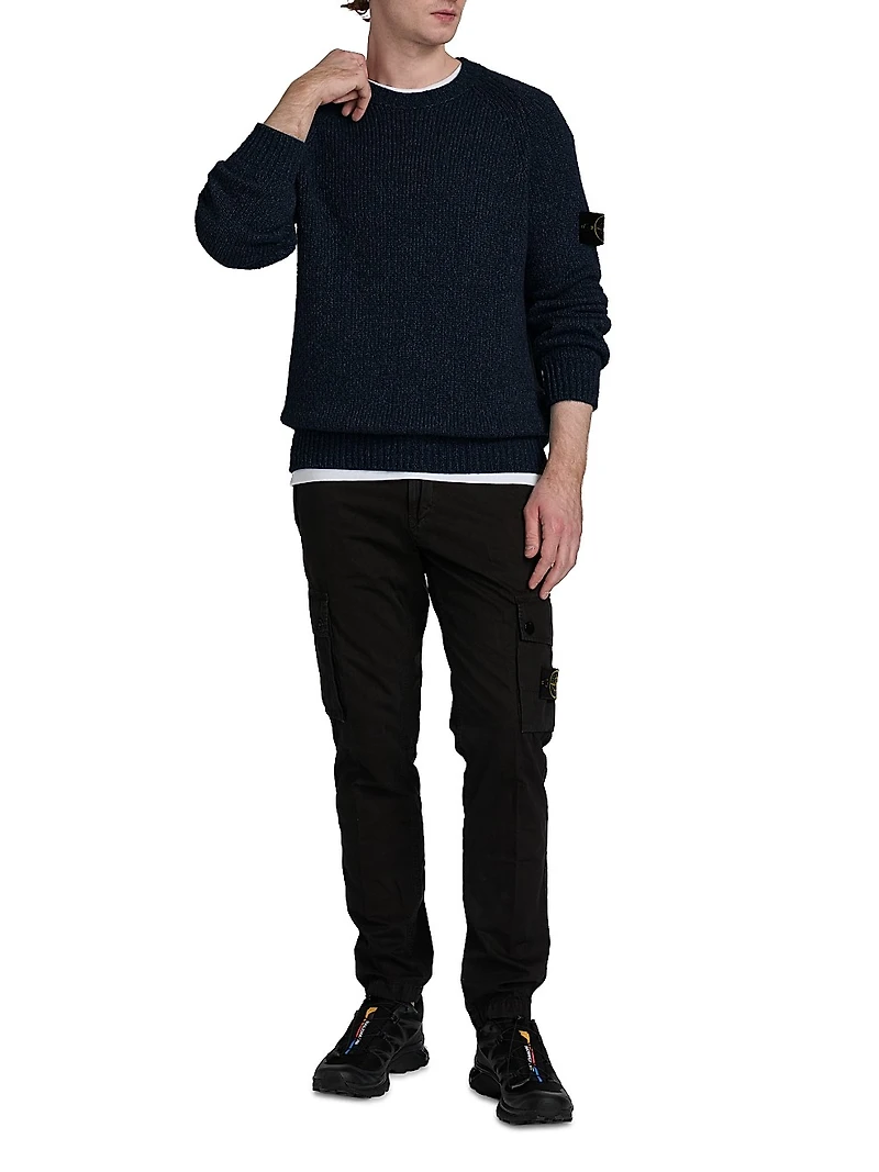Wool-Nylon Crewneck Sweater